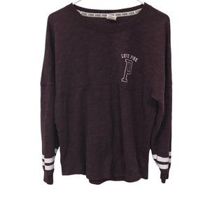 Pink Victoria's Secret‎ Women's Long Sleeve Sweatshirt Maroon Size S